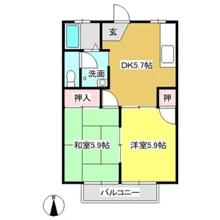 ボナール丸光A棟【1階】の間取り