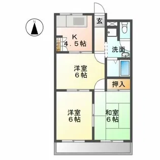 ゴールデンハイツ【2階】の間取り