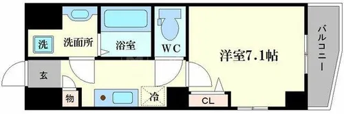 エイペックス京町堀Ⅱ【2階】の間取り