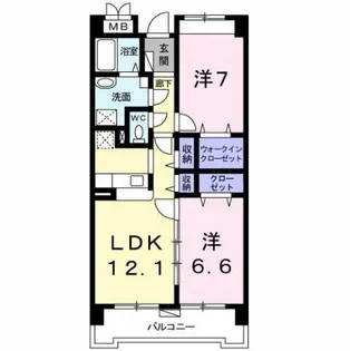 エスポ三池【3階】の間取り