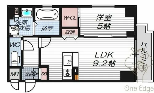 ジ・アドレス梅田【2階】の間取り
