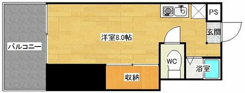 ヴィラージュ箱崎Ⅱ【104号室】の間取り