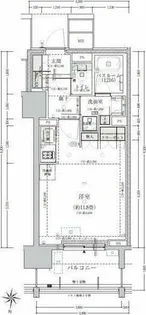 オープンレジデンシアTHEMIDFORT【7階】の間取り