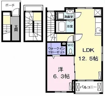 グラン ソレイユ Ⅱ【301号室】の間取り