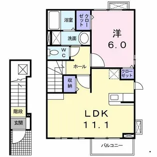 サンシャインⅠ【203号室】の間取り