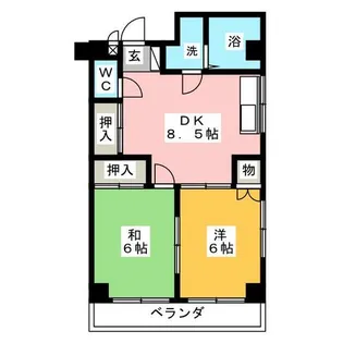 コーポ賀城園【3階】の間取り