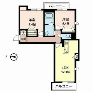 サンフェリーチェ篠山【3階】の間取り