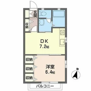 ノゾミハイツ【0206号室】の間取り