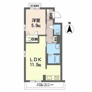 キエチュード【0205号室】の間取り