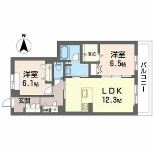 ベノワ【0203号室】の間取り