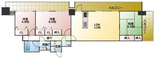 福岡県福岡市早良区祖原【マンション】の間取り