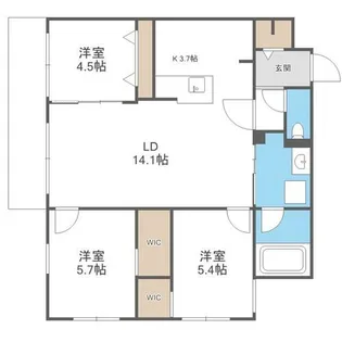北海道札幌市中央区南十三条西13丁目【マンション】の間取り