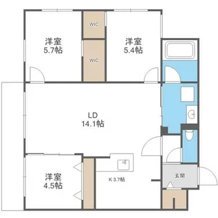 HIGH RESIDENCE YAMAHANA【5階】の間取り