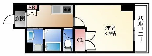 STUDIO KANAREBASHI【7階】の間取り