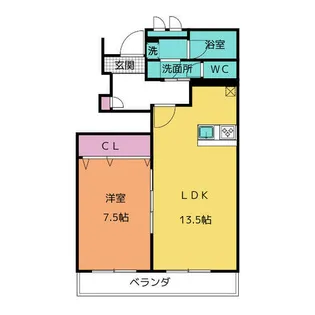 アスピリア常安 B棟【1階】の間取り