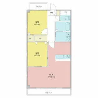Laulea神丘【2階】の間取り