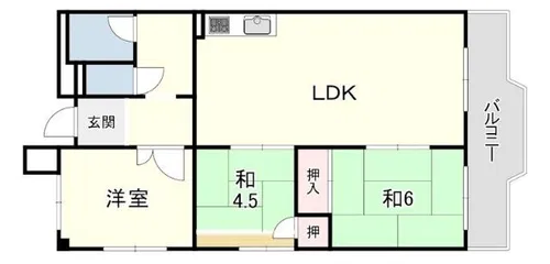 城ノ前ハイツ【2階】の間取り