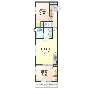 クリエオーレ菊水町【3階】の間取り