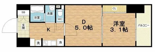 プランドール新大阪【9階】の間取り