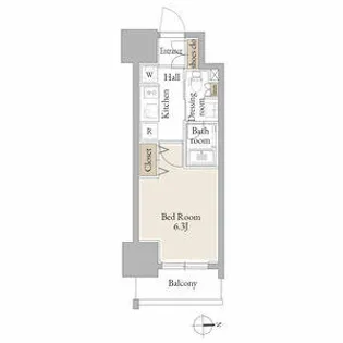 ルネフラッツ庄内通駅前【5階】の間取り