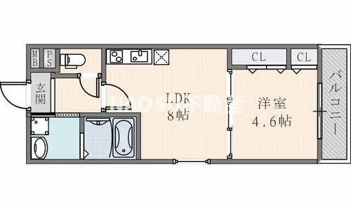 フジパレス中野公園北【301号室】の間取り