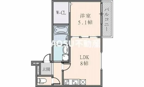 フジパレス中野公園北【303号室】の間取り