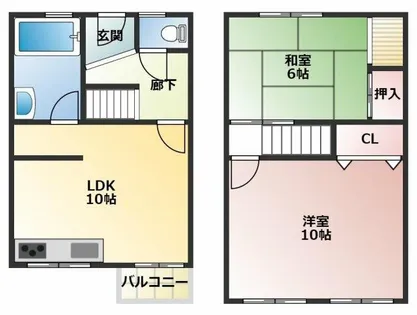 松が丘住宅17号棟【203号室】の間取り