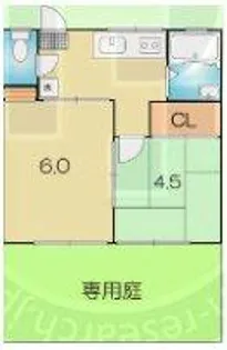 岡の上ハイツ【103号室】の間取り