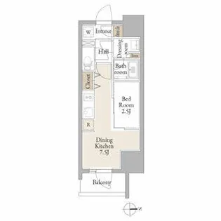 ルネフラッツ庄内通駅前【9階】の間取り