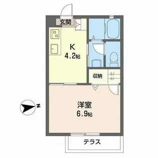 ヒルズ千里山(A・B)【1階】の間取り
