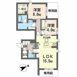 プレシア浜寺【0102号室】の間取り