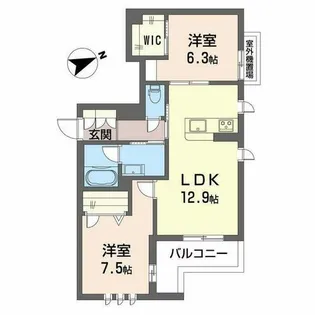 プレシア浜寺【0303号室】の間取り