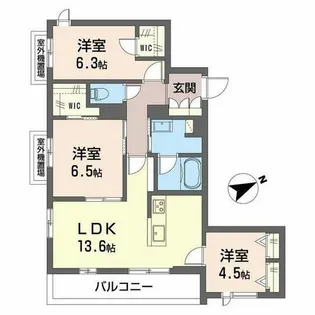 プレシア浜寺【0301号室】の間取り