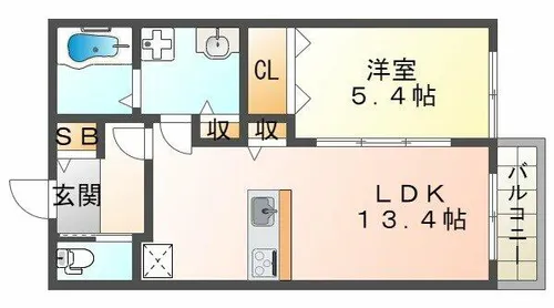 メリヤス城が山【2階】の間取り