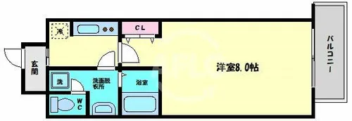 アクティ北浜【4階】の間取り