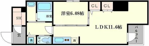 Y’s大手通【8階】の間取り
