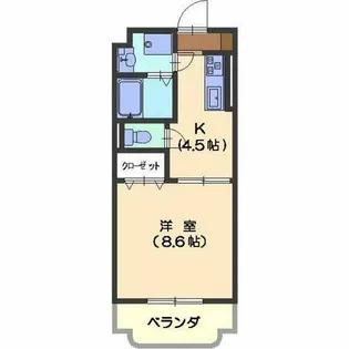 ジョビII【102号室】の間取り