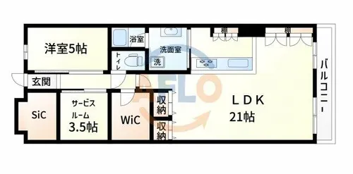 ローレルコート西本町【2階】の間取り