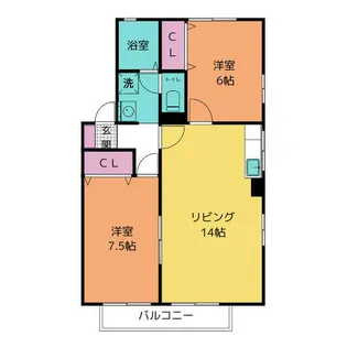 サイドピローⅠ【2階】の間取り