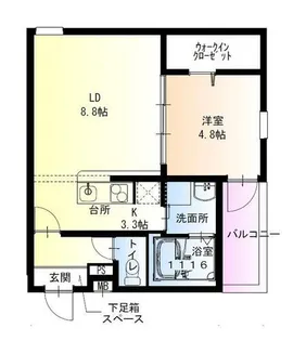 フジパレス高石駅南Ⅱ番館【1階】の間取り