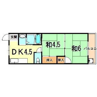 クイーンズハイツ名倉【3階】の間取り