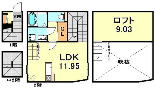 パロス六甲【2階】の間取り