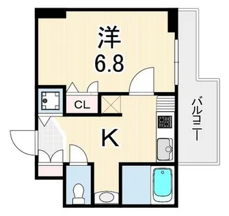 スワンズ神戸三宮イースト【7階】の間取り