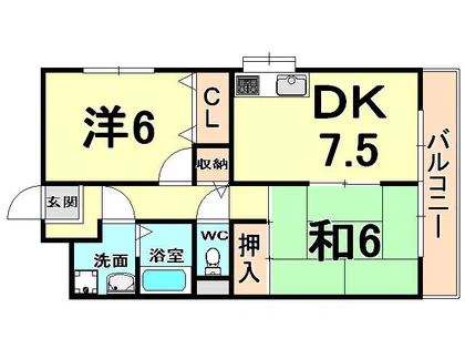 ハイツ桜ヶ丘【4階】の間取り