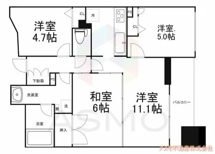 アーデンタワー新町【402号室】の間取り