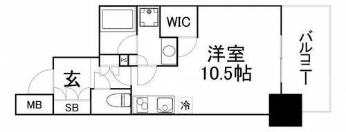 ザ・パークハビオ堂島【9階】の間取り