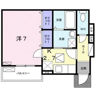 フィオーレ コート【1階】の間取り