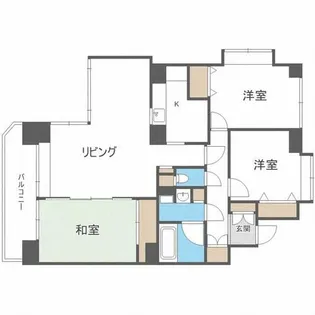 平岸ガーデンコート【401号室】の間取り