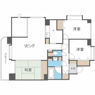 平岸ガーデンコート【201号室】の間取り