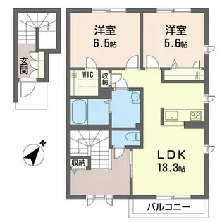 メゾン心【0202号室】の間取り